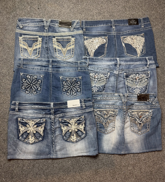 Y2K Jeans Minirock Bundle (15 Stück)